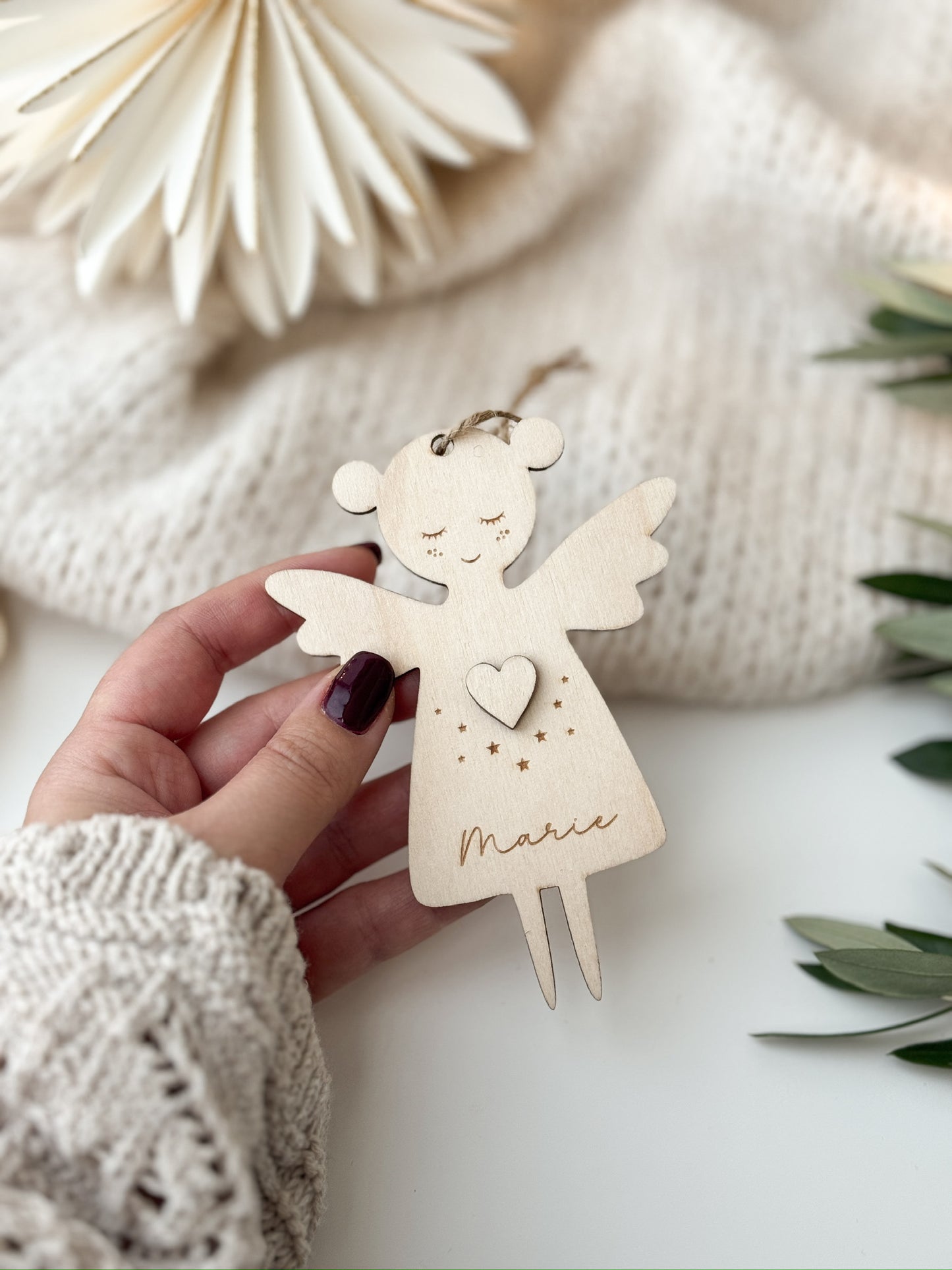 Personalisierter Christbaumanhänger - Engel