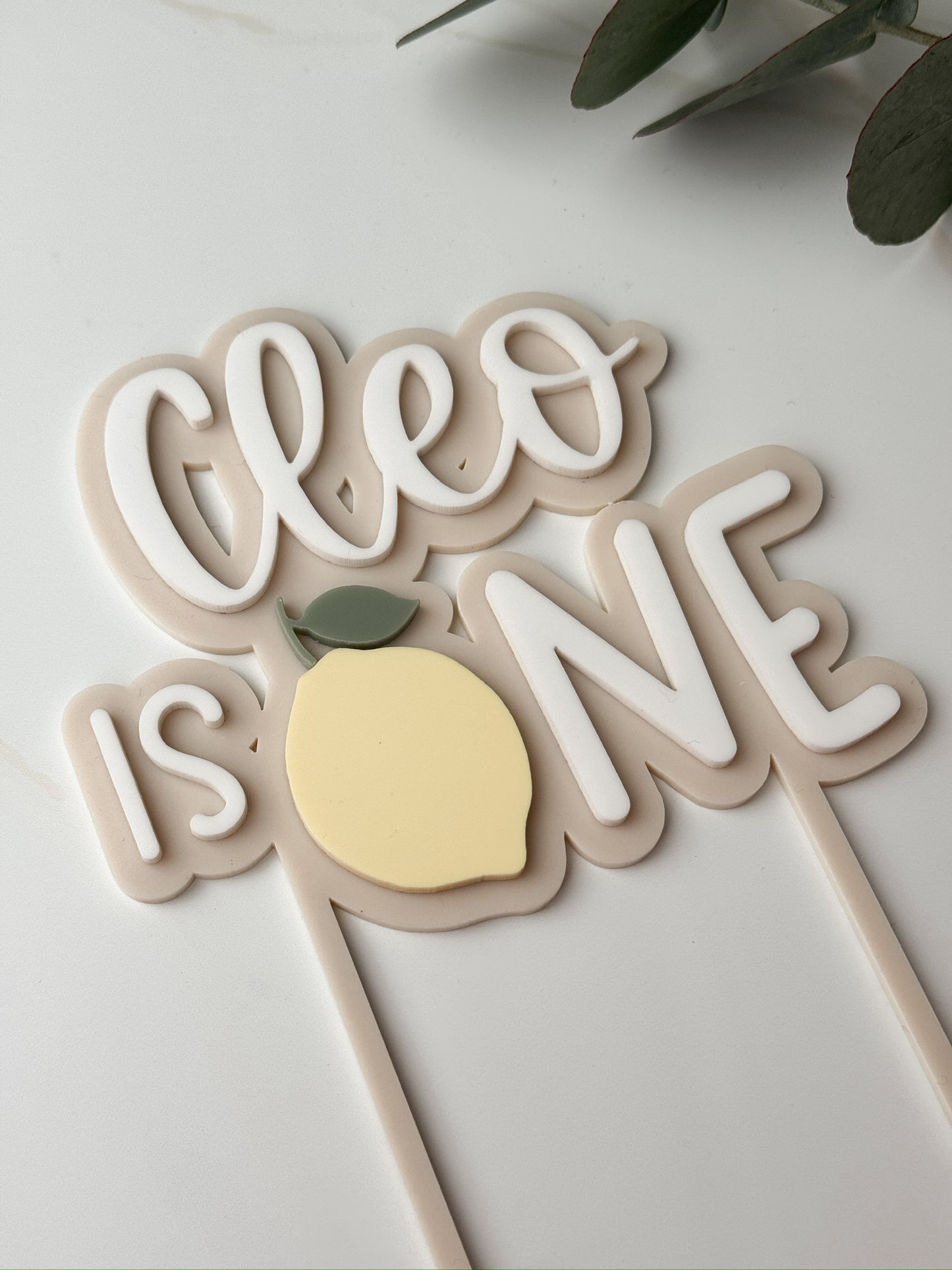 CAKE TOPPER ONE - Zitrone