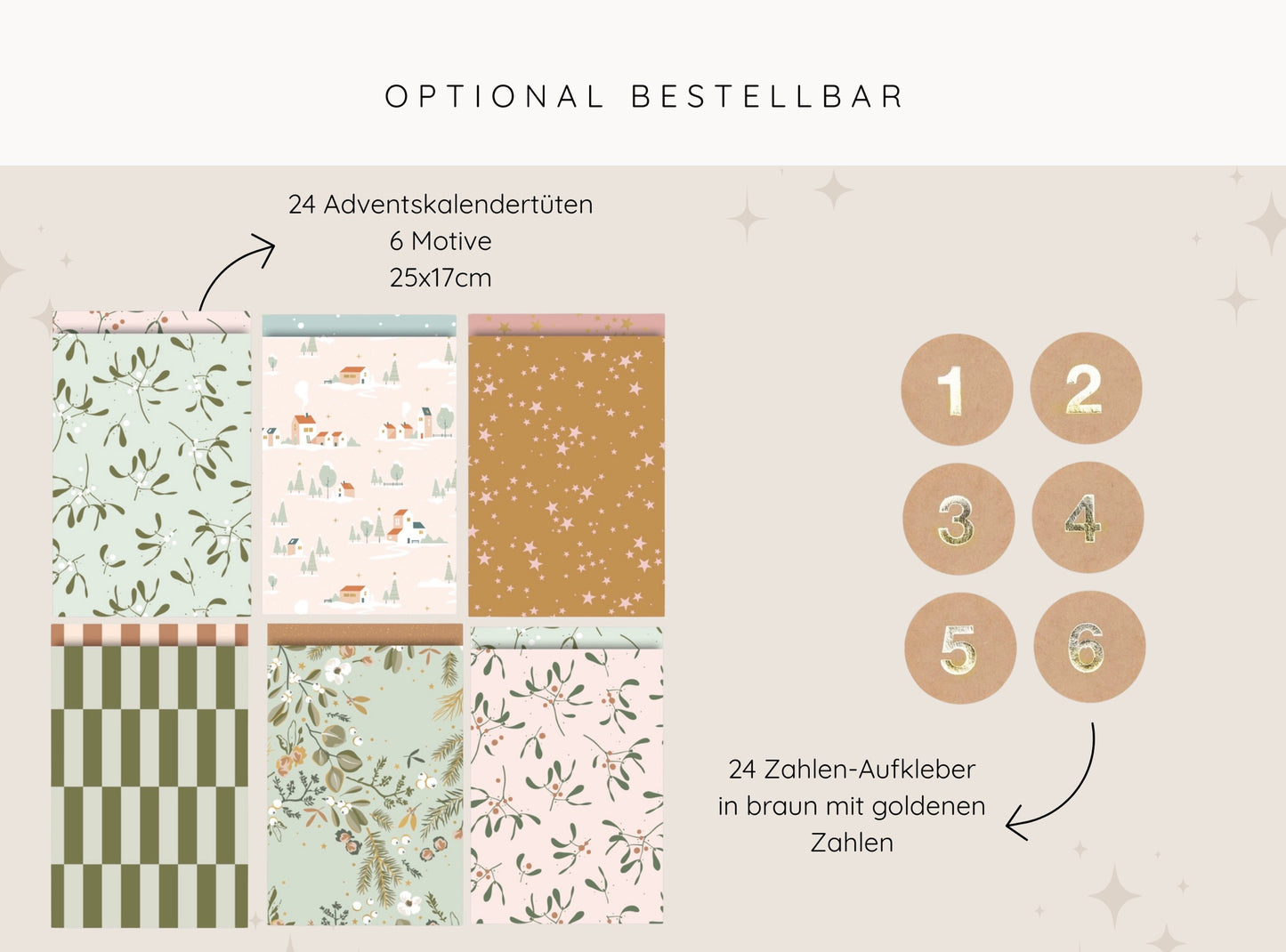 Personalisierter Adventskalenderkiste zum Befüllen