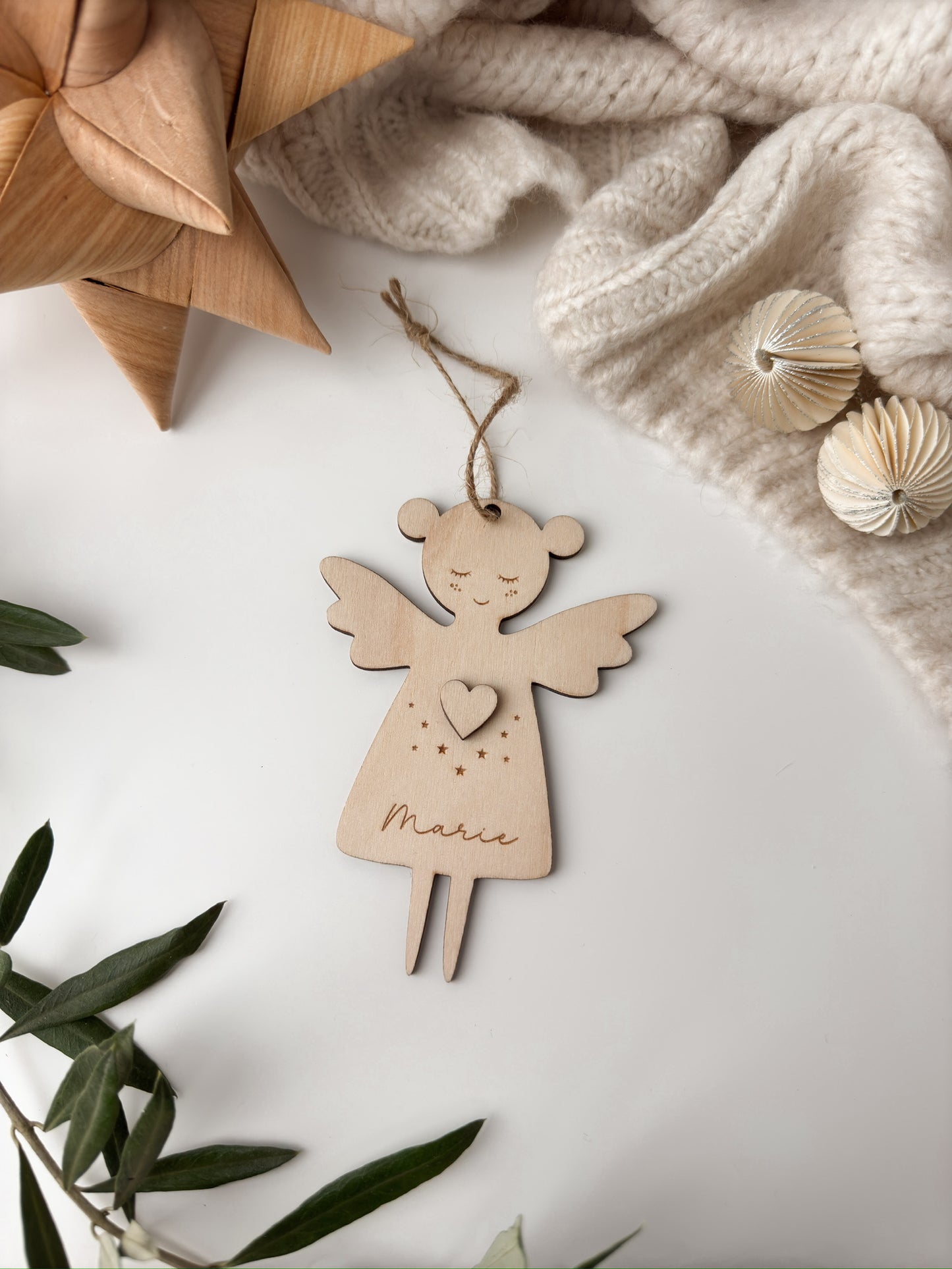 Personalisierter Christbaumanhänger - Engel