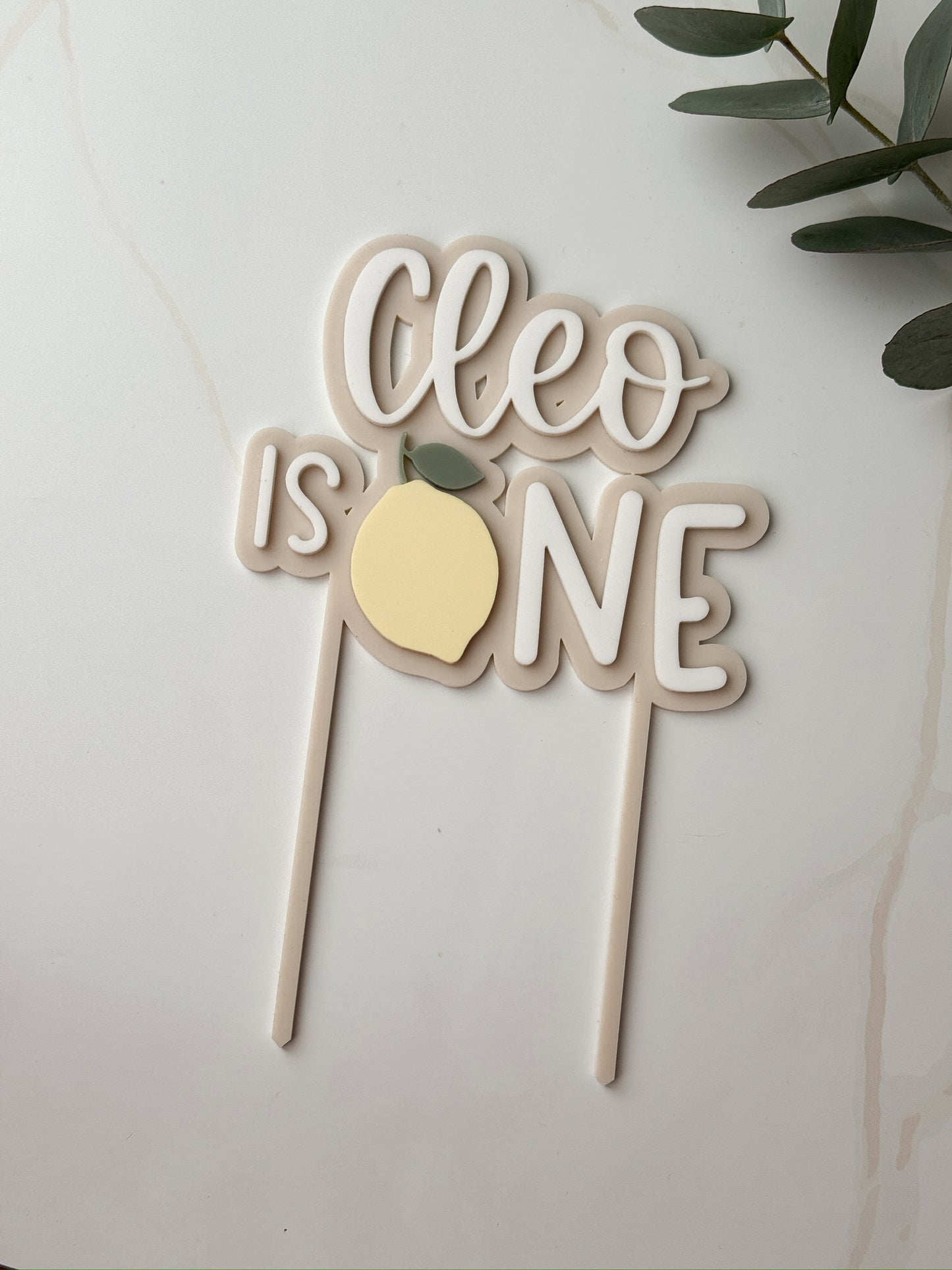 CAKE TOPPER ONE - Zitrone