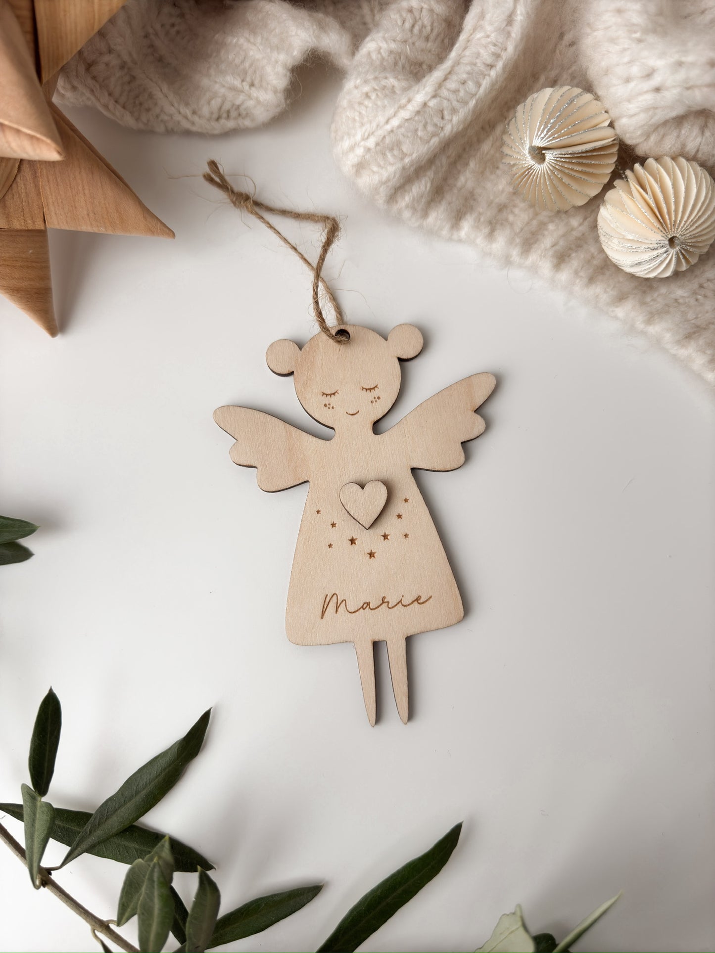 Personalisierter Christbaumanhänger - Engel