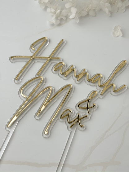 Personalisierter Caketopper - Hochzeit