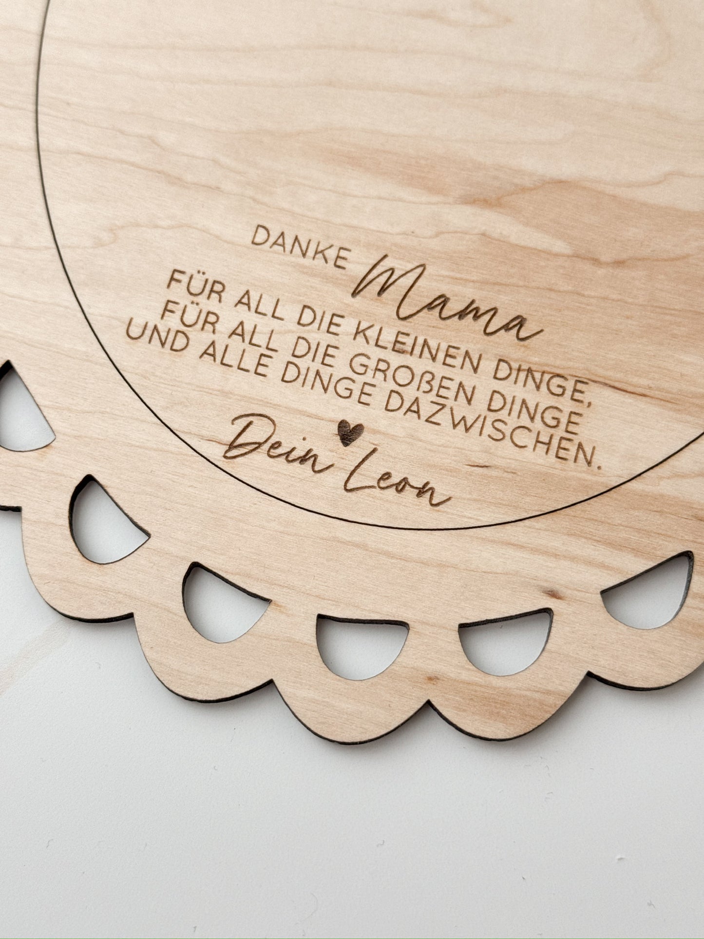 Personalisiertes Schild mit Handabdruck