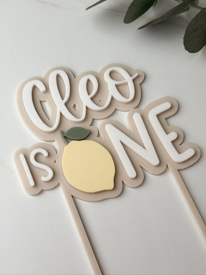 CAKE TOPPER ONE - Zitrone