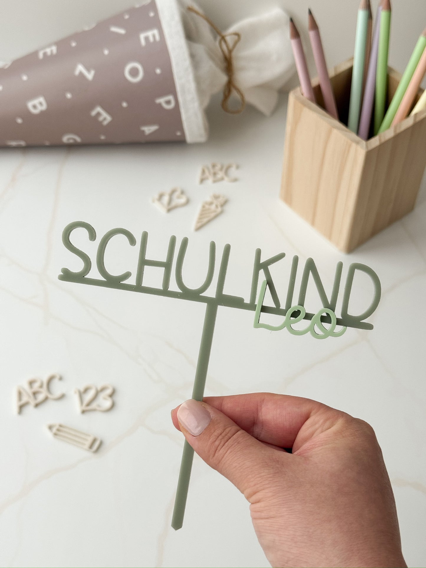 Personalisiertes Cake Topper - Schulkind