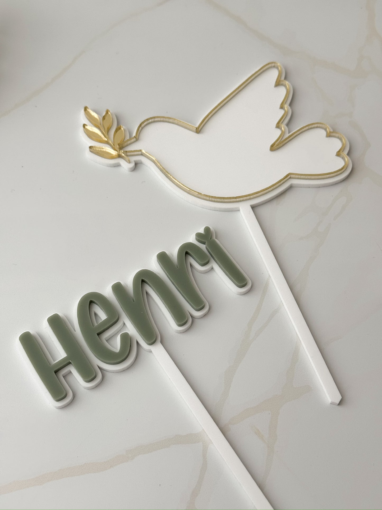Personalisiertes Cake Topper Set | Taufe | Kommunion | Konfirmation