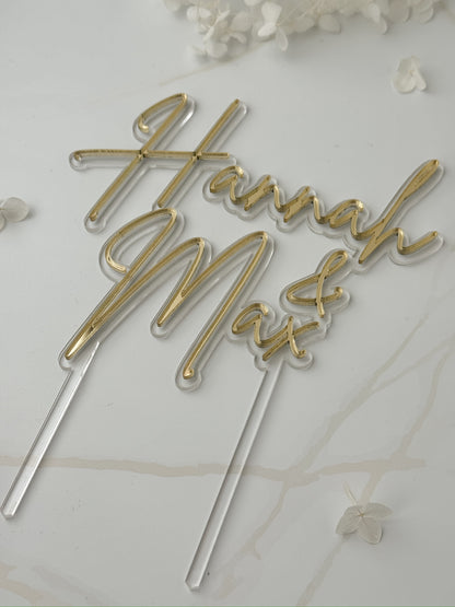 Personalisierter Caketopper - Hochzeit