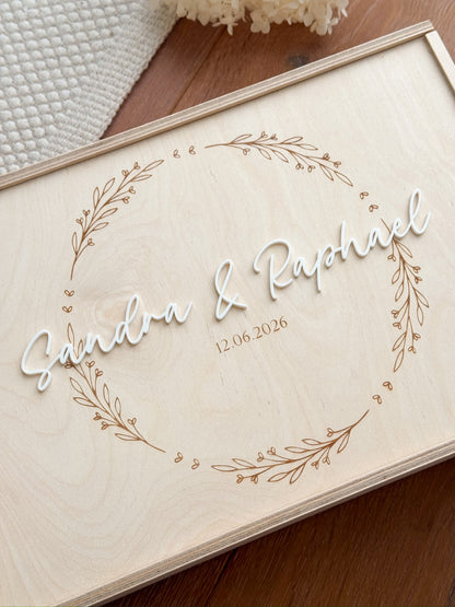 Personalisierte Erinnerungskiste zur Hochzeit