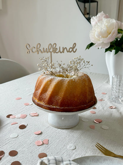 Caketopper aus Holz - Schulkind