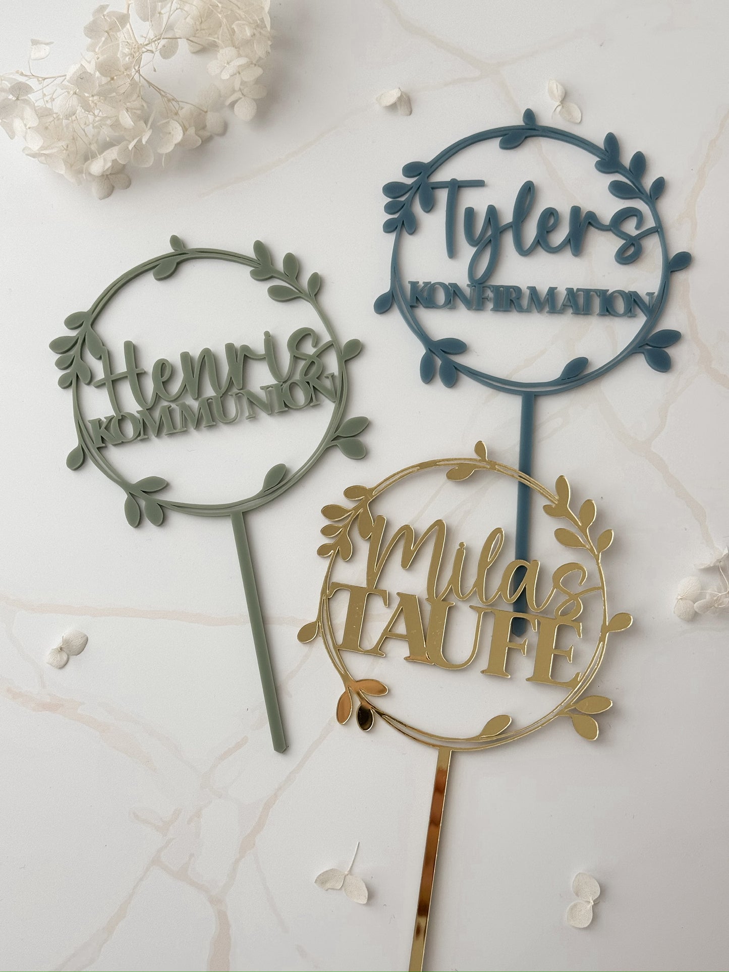 Personalisiertes Cake Topper | Taufe | Kommunion | Konfirmation