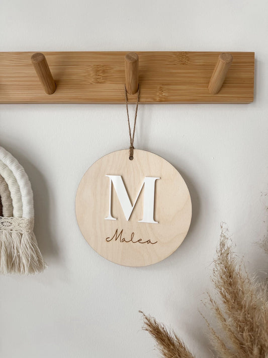Personalisiertes Namenschild mit 3D Effekt