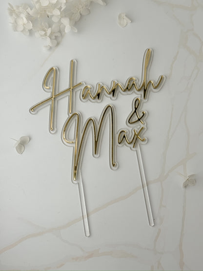 Personalisierter Caketopper - Hochzeit