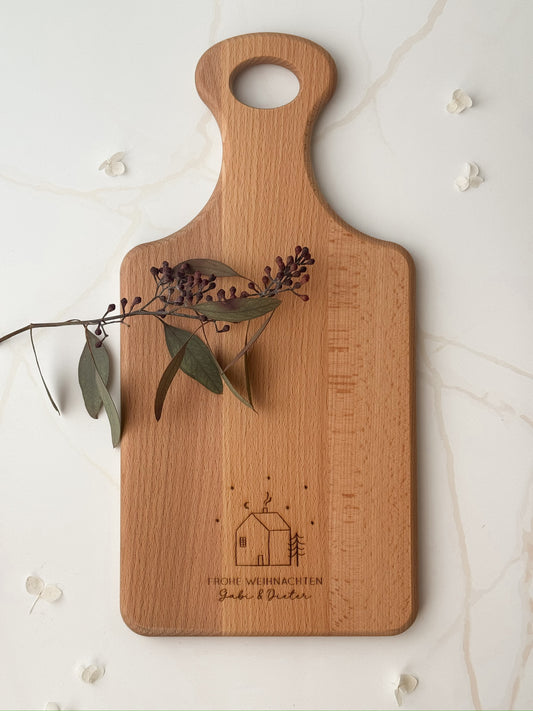 Personalisiertes Schneidebrett - Weihnachten