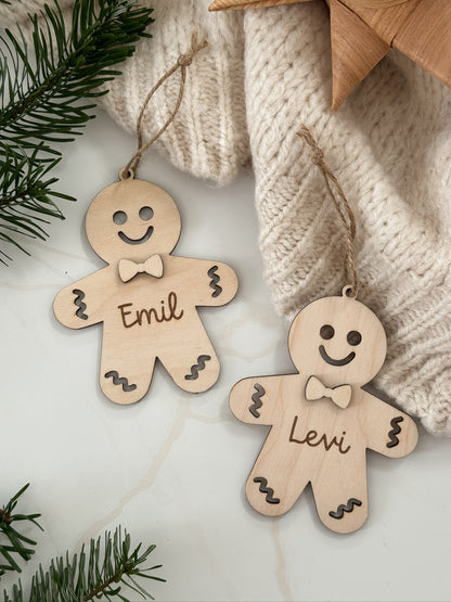 Personalisierter Christbaumanhänger Lebkuchenmann