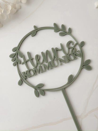 Personalisiertes Cake Topper | Taufe | Kommunion | Konfirmation