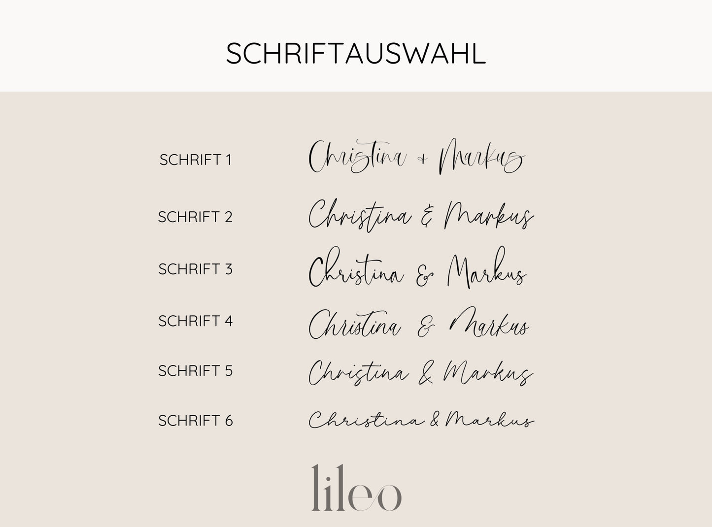 Personalisierte Platzkarte