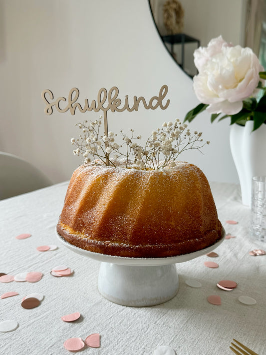 Caketopper aus Holz - Schulkind