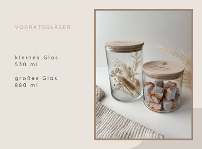 Vorratsglas mit Holzdeckel - Weihnachten