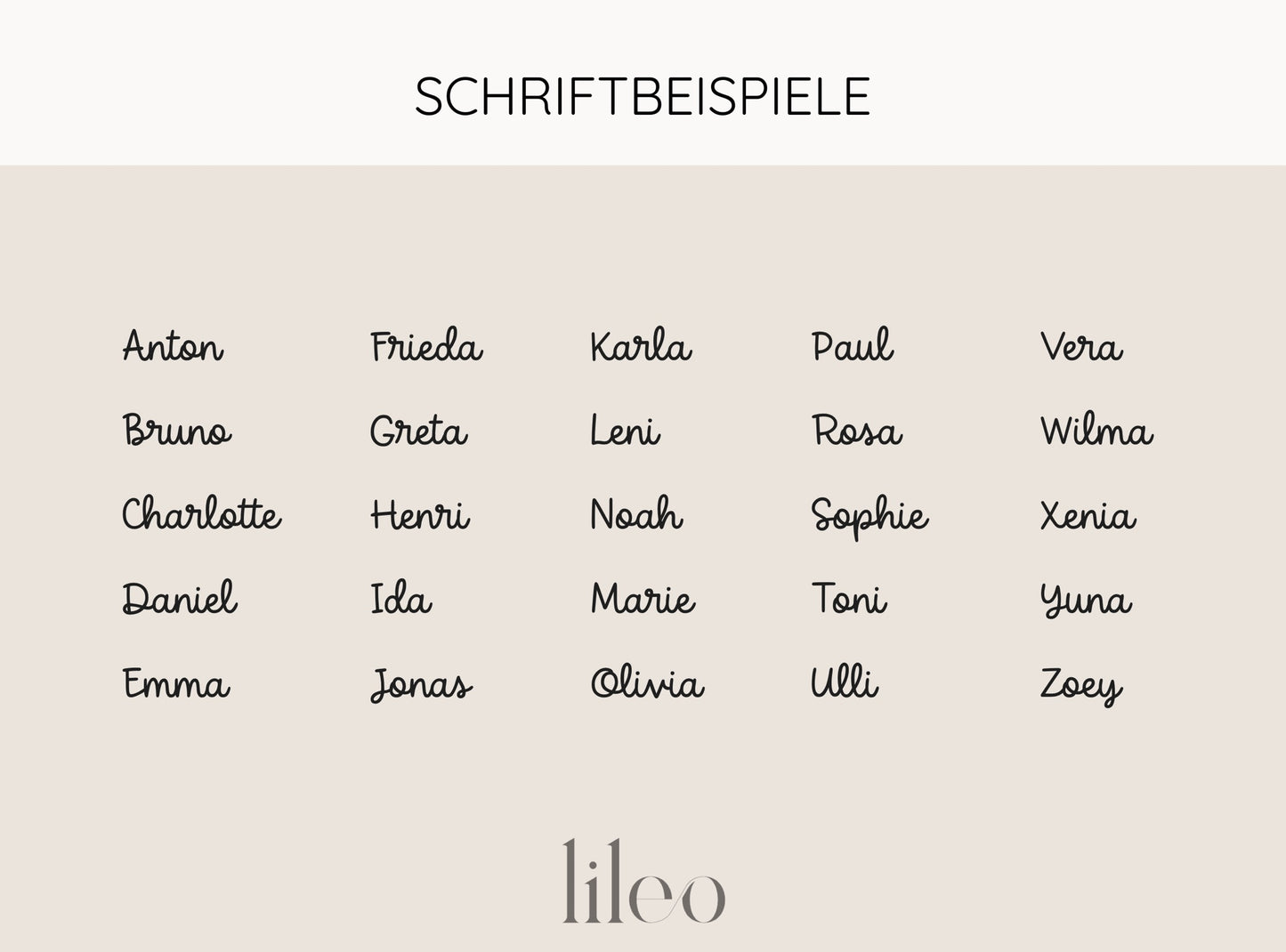 Namensanhänger für Kitakinder