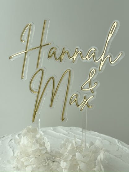Personalisierter Caketopper - Hochzeit