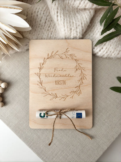 Personalisiertes Geldgeschenk zu Weihnachten