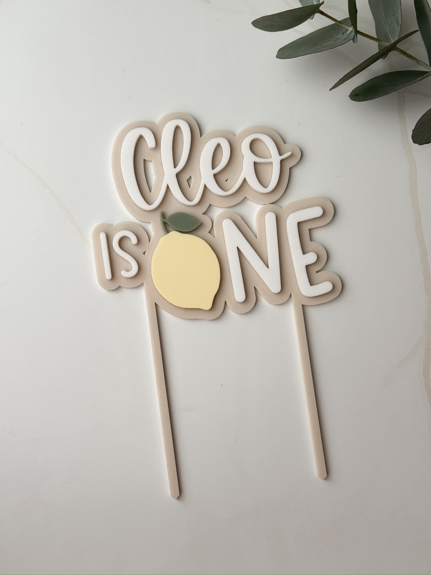CAKE TOPPER ONE - Zitrone