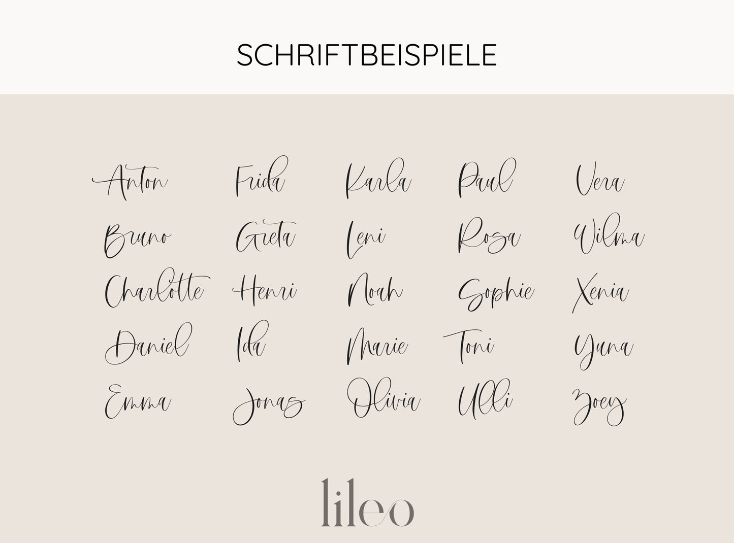 Personalisiertes Namensschild