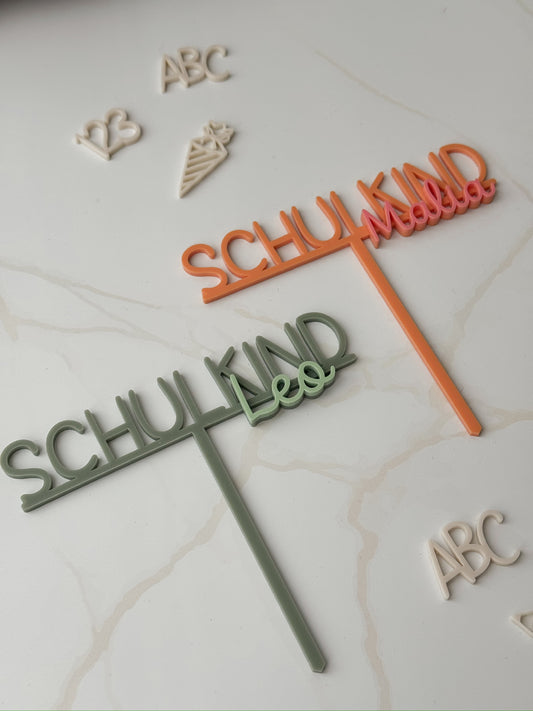 Personalisiertes Cake Topper - Schulkind