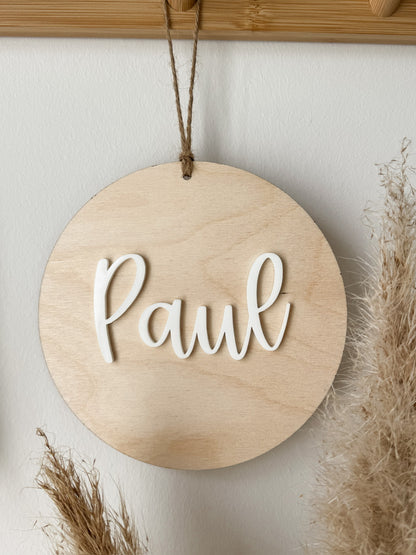 Personalisiertes Holzschild mit 3D Effekt