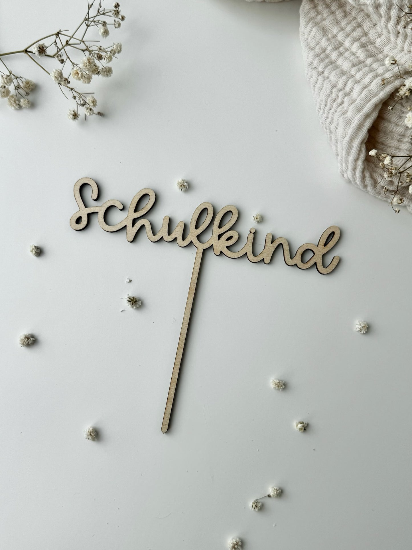 Caketopper aus Holz - Schulkind