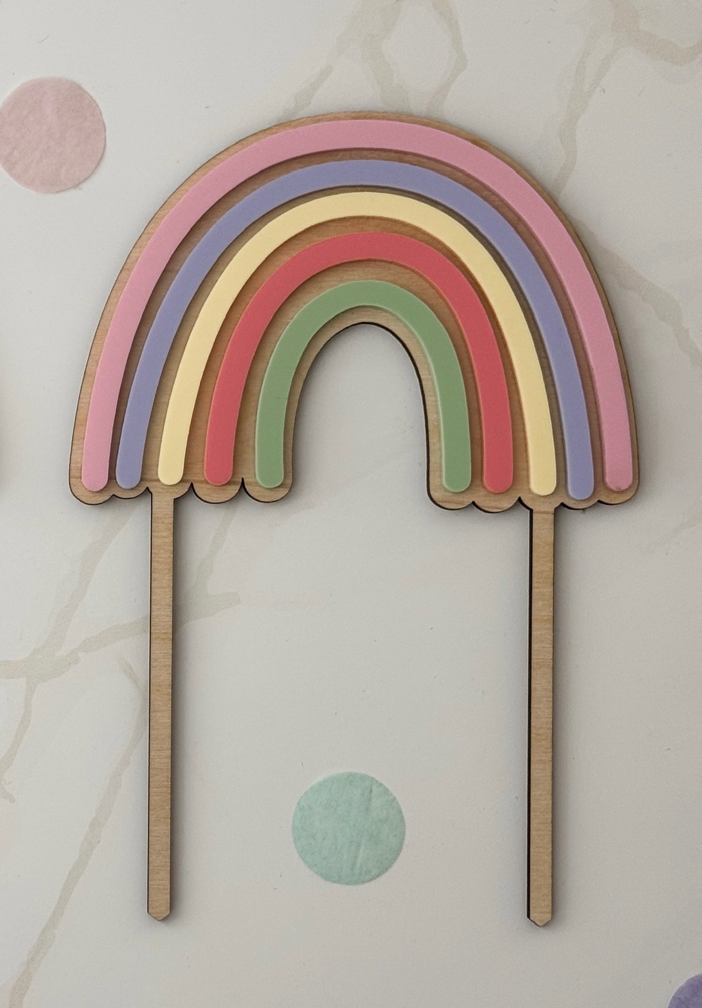 Personalisierter Regenbogen Cake Topper