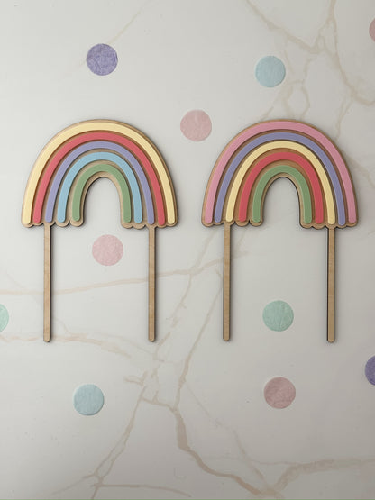 Personalisierter Regenbogen Cake Topper