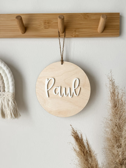 Personalisiertes Holzschild mit 3D Effekt