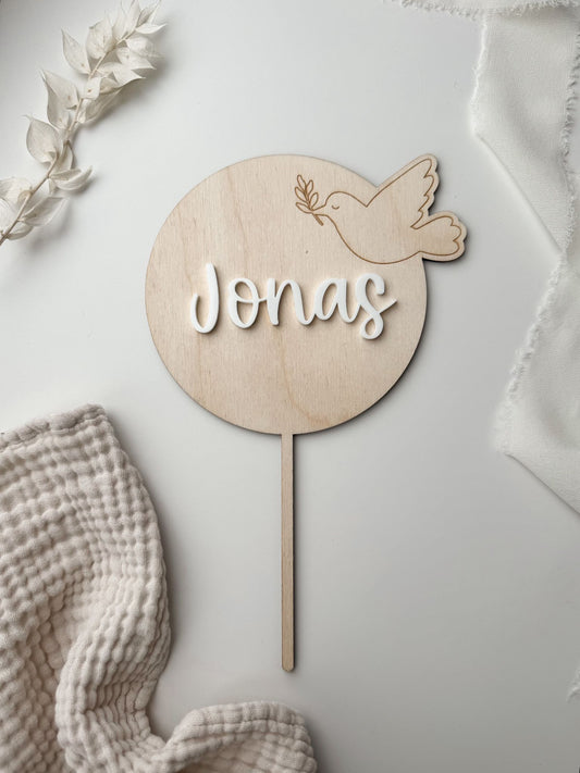 Personalisierter Cake Topper Taube