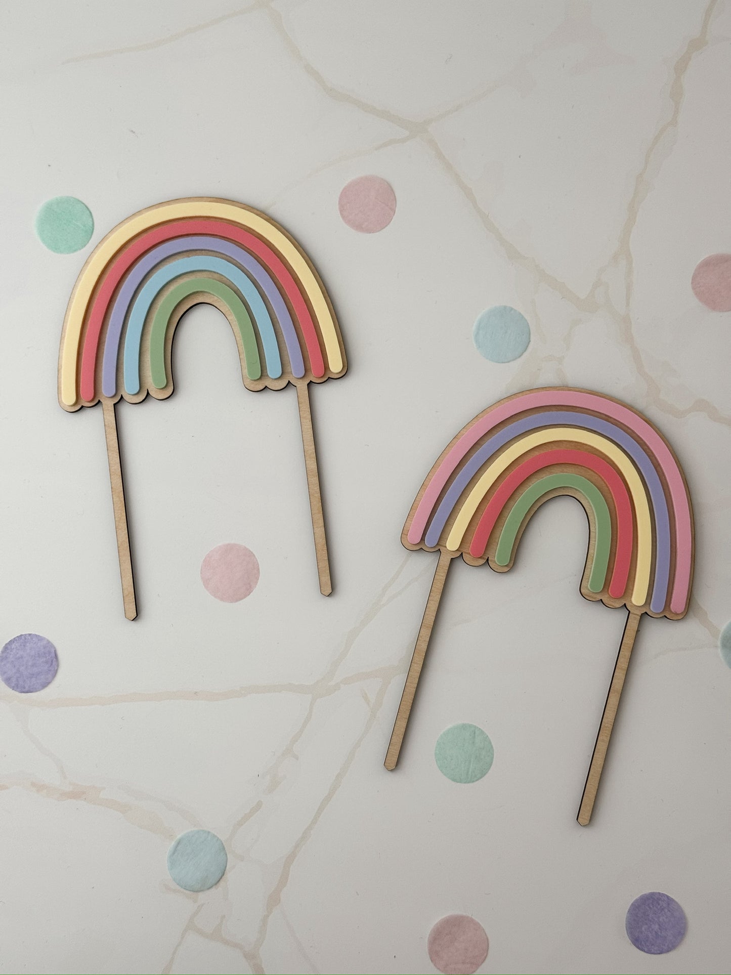 Regenbogen Cake Topper
