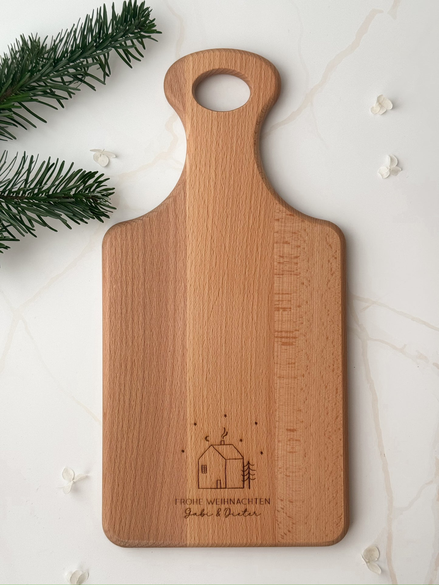 Personalisiertes Schneidebrett - Weihnachten