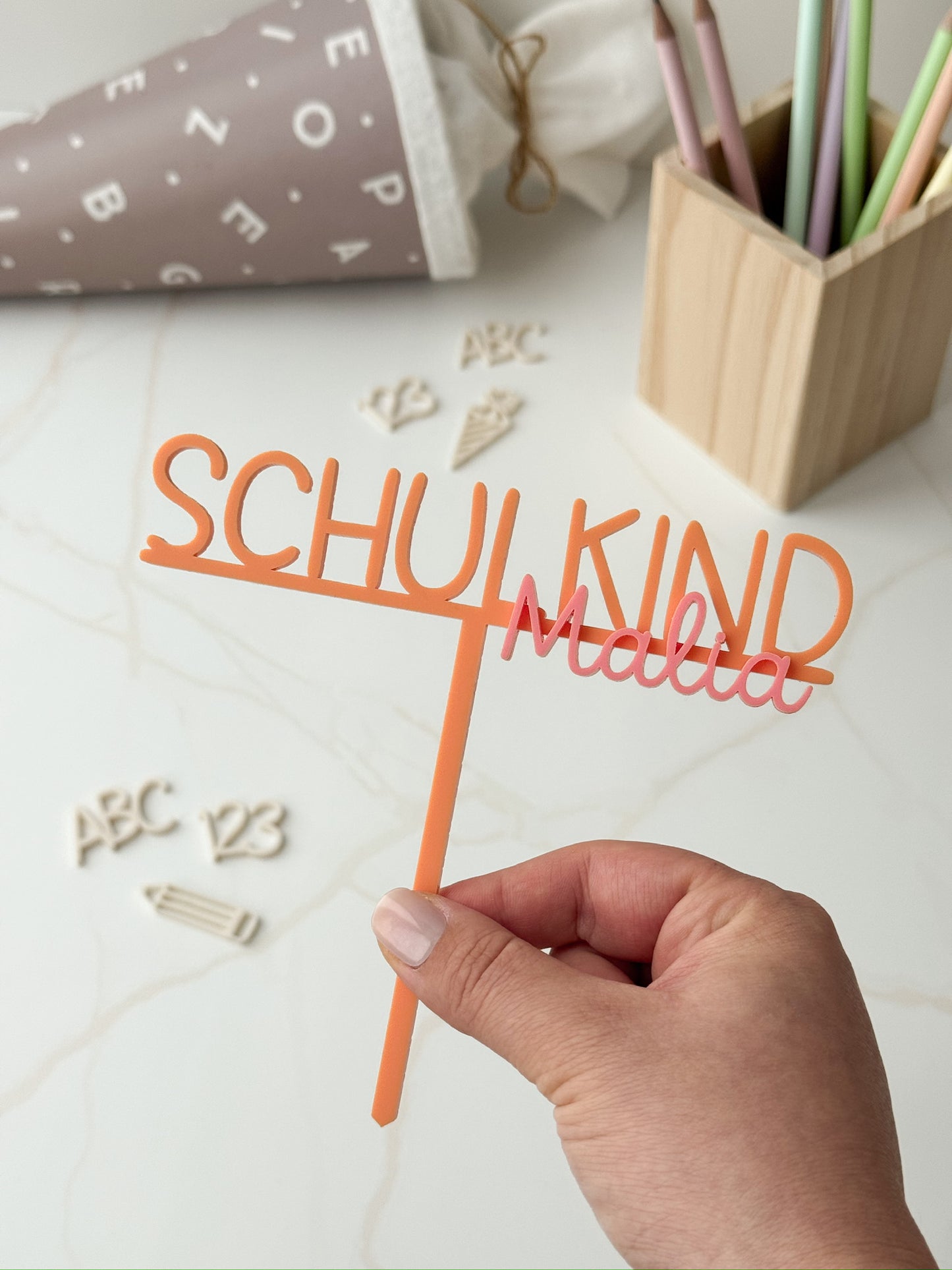 Personalisiertes Cake Topper - Schulkind