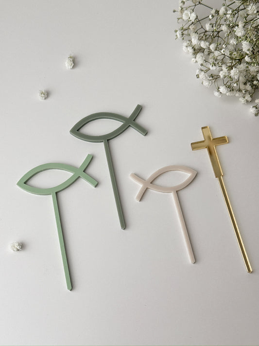 Cake Topper Set Taufe