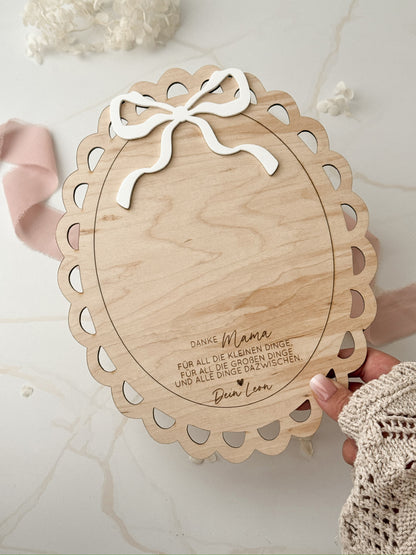 Personalisiertes Schild mit Handabdruck