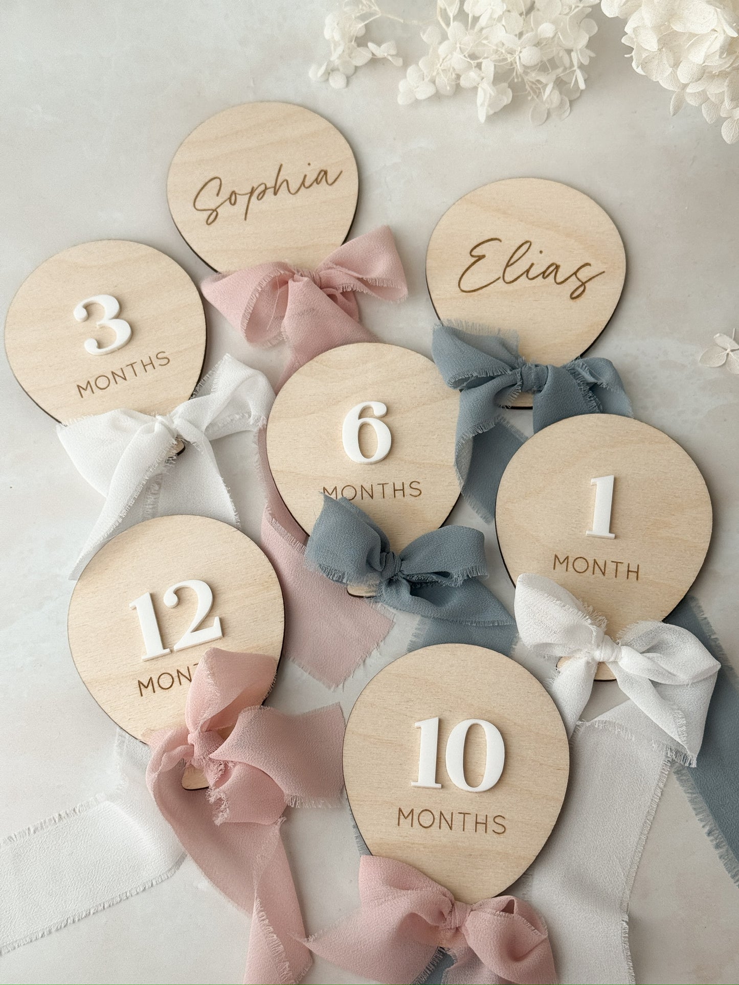 Personalisiertes Meilensteinkarten-Set