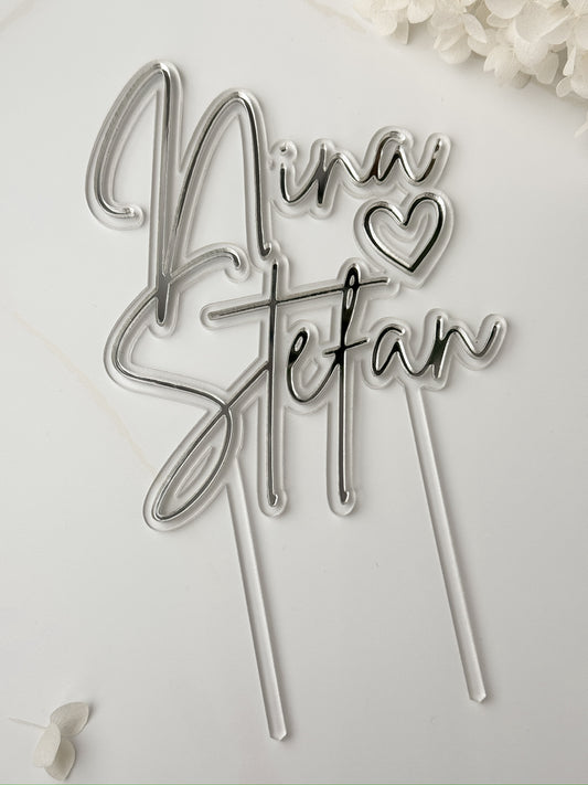 Personalisierter Caketopper - Hochzeit