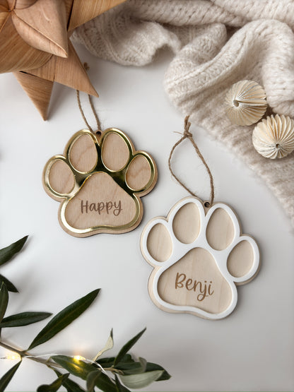 Personalisierter Christbaumanhänger - Hund & Katze