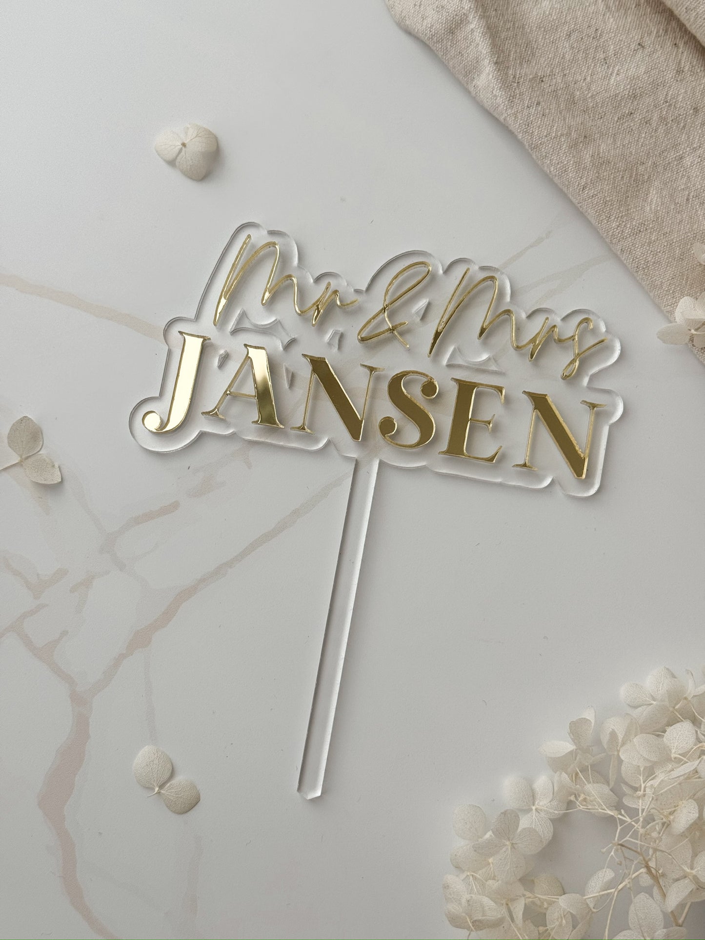 Personalisiertes Cake Topper Hochzeit