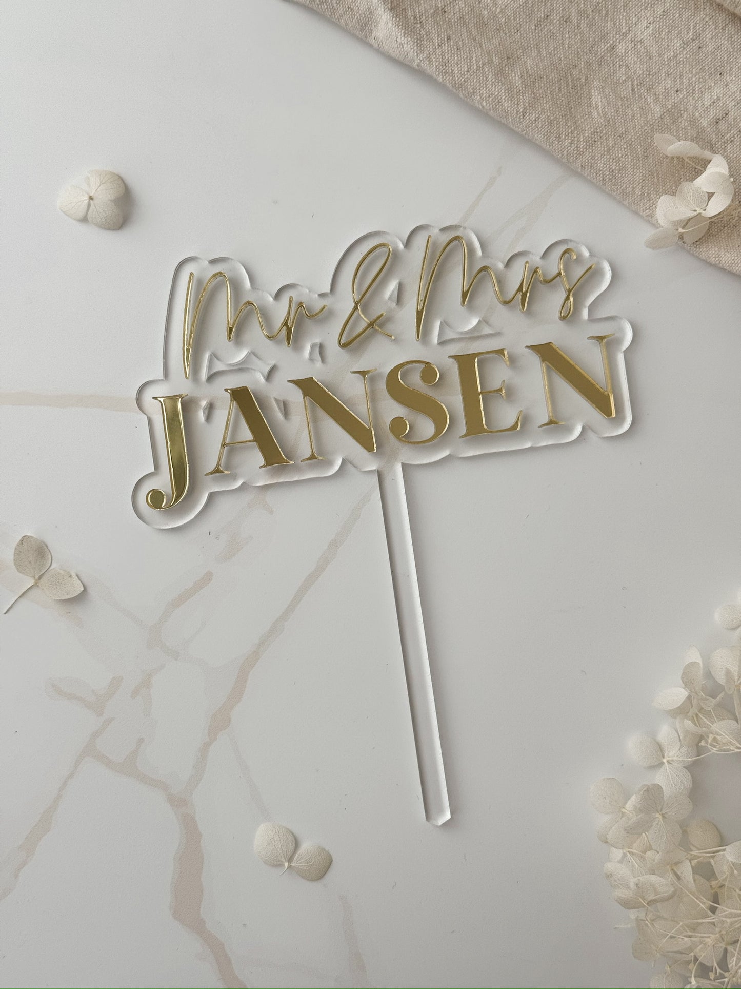 Personalisiertes Cake Topper Hochzeit