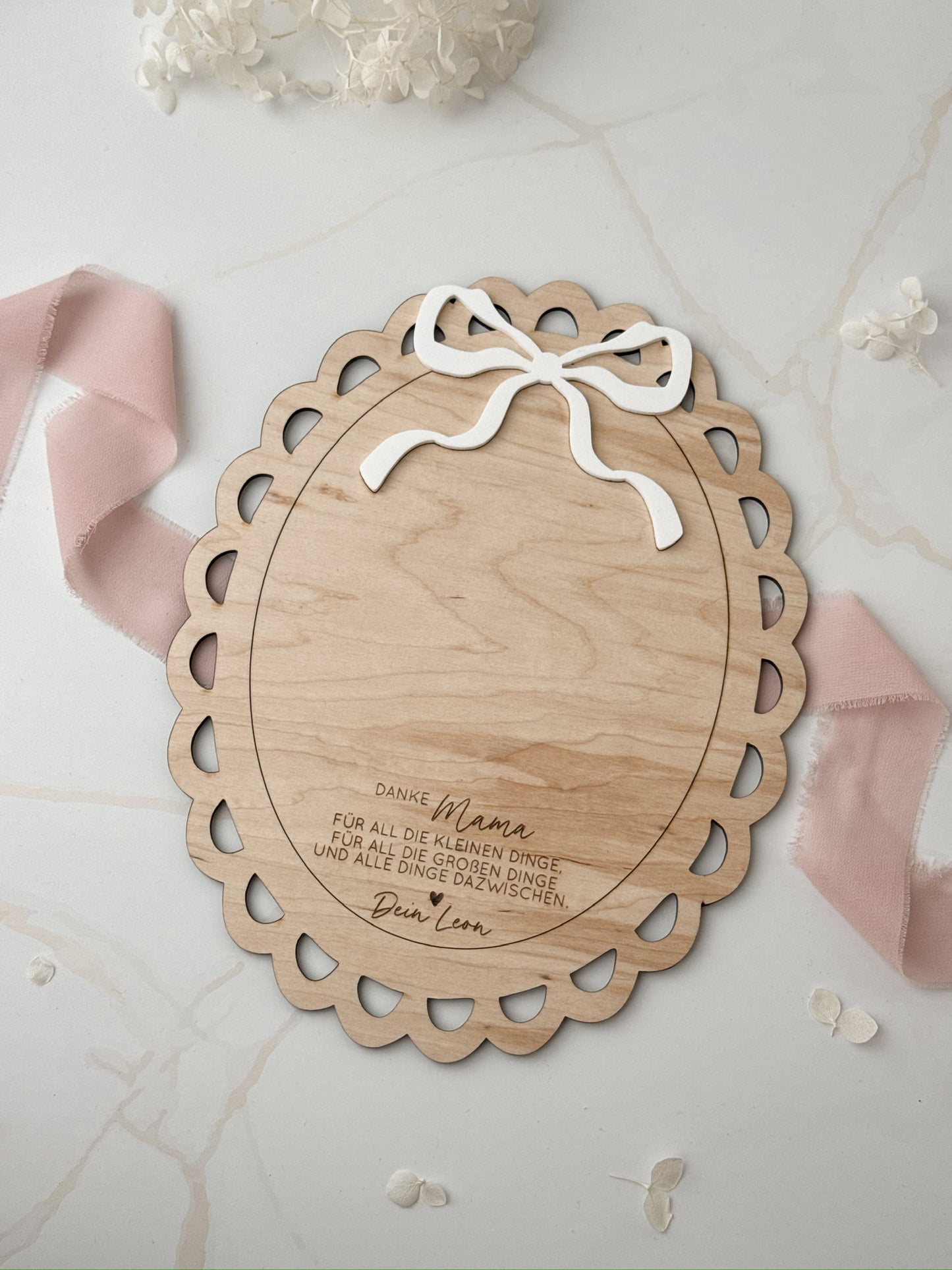 Personalisiertes Schild mit Handabdruck