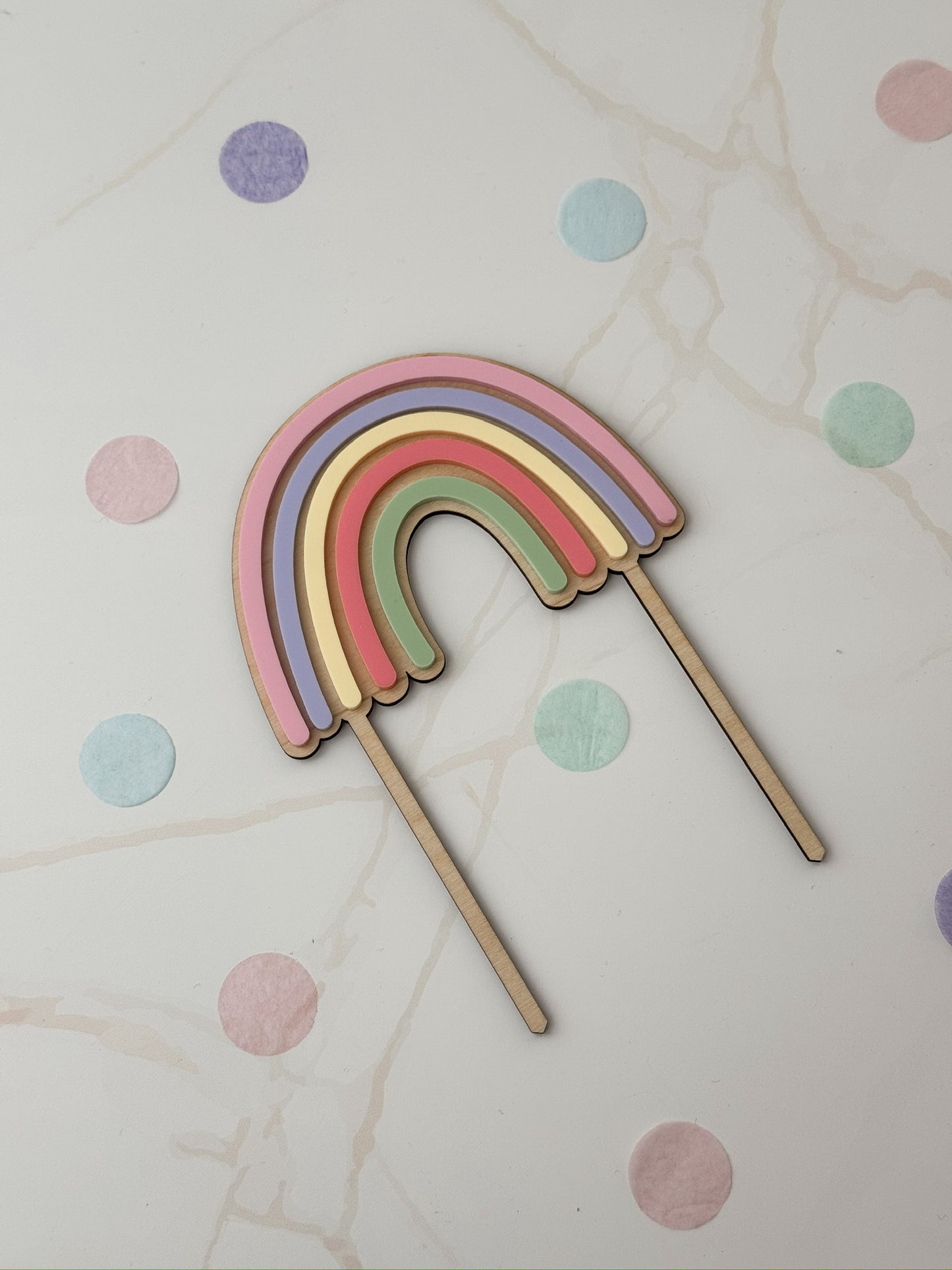 Personalisierter Regenbogen Cake Topper