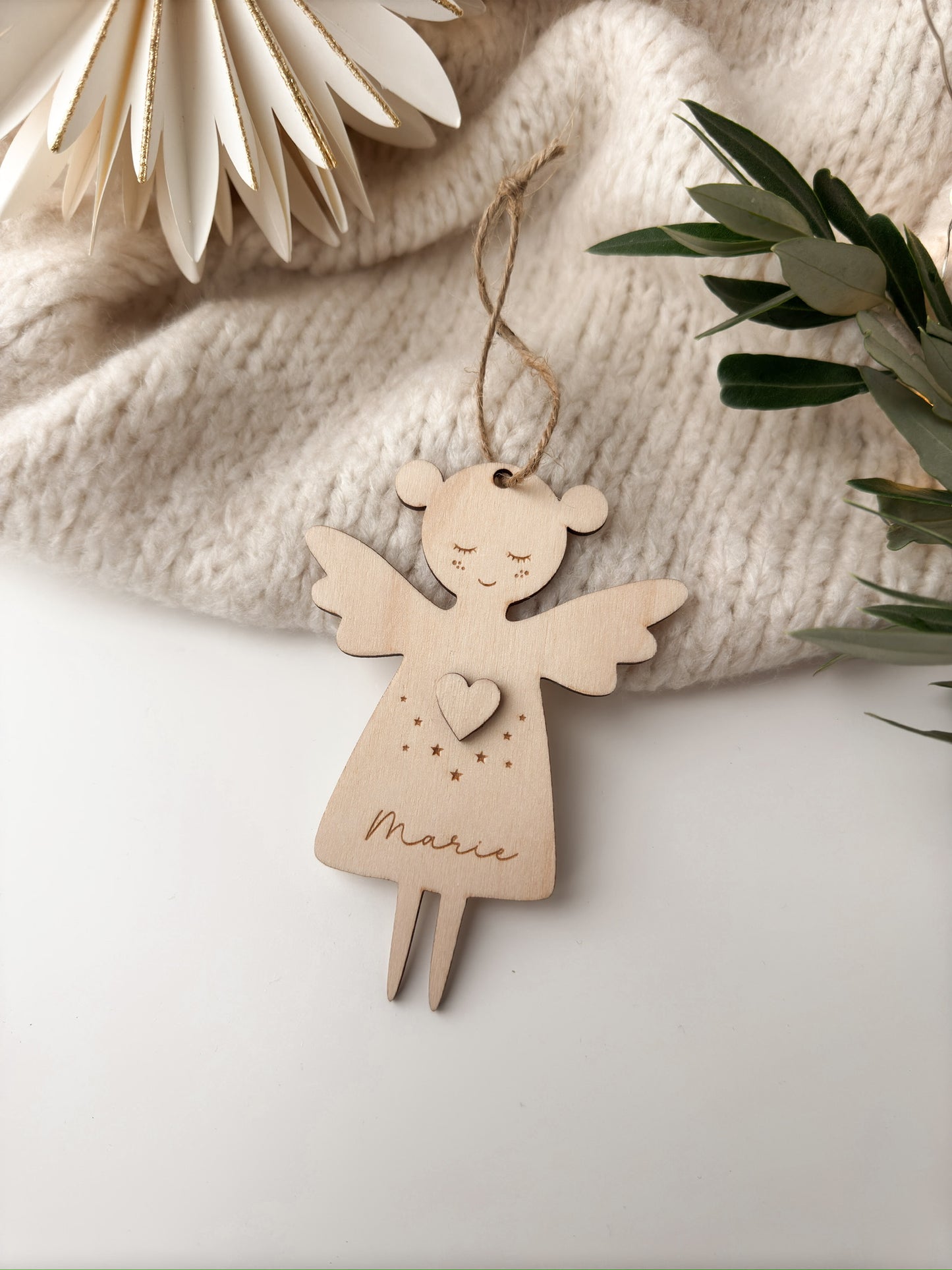 Personalisierter Christbaumanhänger - Engel