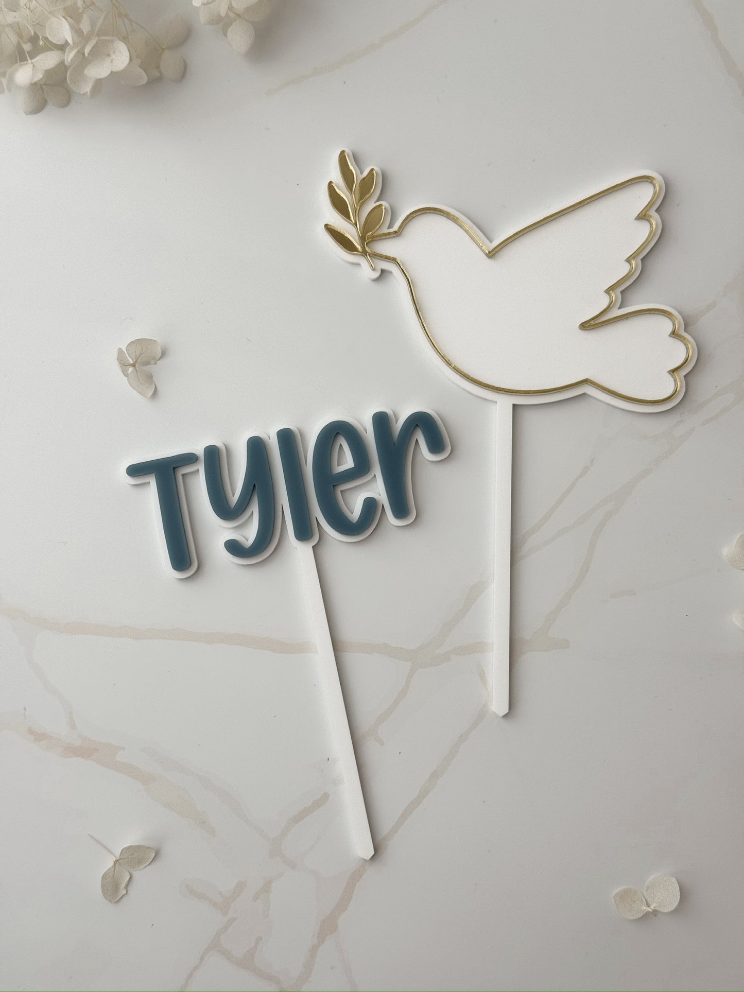 Personalisiertes Cake Topper Set | Taufe | Kommunion | Konfirmation