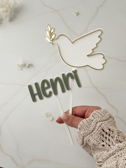 Personalisiertes Cake Topper Set | Taufe | Kommunion | Konfirmation